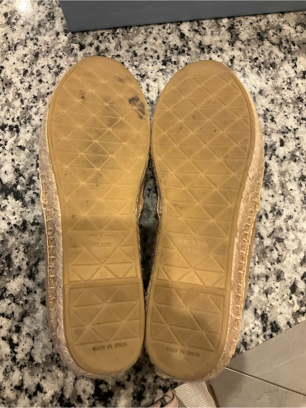 Prada Calzature Donna Cord Tan Espadrille Slip-Ons - Picture 8 of 11